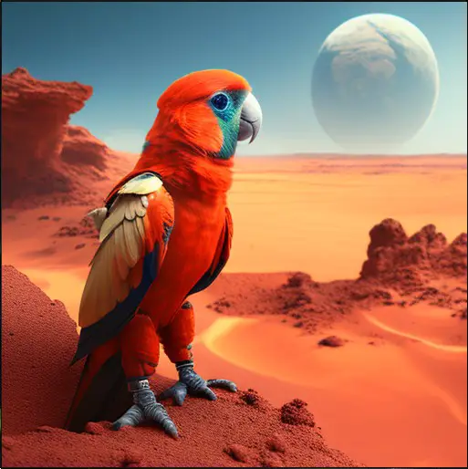 Perroquet sur Mars