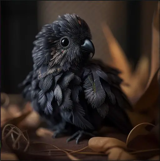 petit perroquet noir